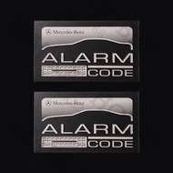 Mercedes Benz Alarm Code Sticker / Sticker