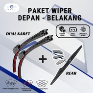 Universal Car Dual Blade Wiper Package, Clean Rear Dpan, Without Water Marks, Premium Rubber U601 -S