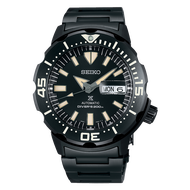 Karnvera Shop นาฬิกาข้อมือผู้ชาย Seiko Prospex Monster Divers 200M Black Dial Stainless Steel Strap Watch SRPD29K1