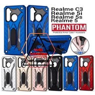 For ( Realme 5 / Realme 5i / Realme 5s / Realme C3 ) Casing/Hardcase Robot Phantom Standing Aksesor