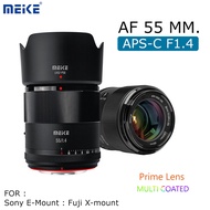 Meike 55mm F1.4 Autofocus Lens For Mirrorless Camera APS-C E-Mount (Sony) X-Mount (Fujifilm)
