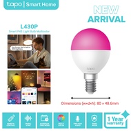 TP-Link Tapo L430P 40W Smart P45 Light Bulb, Multicolor Remote Control and Away Mode Voice Control