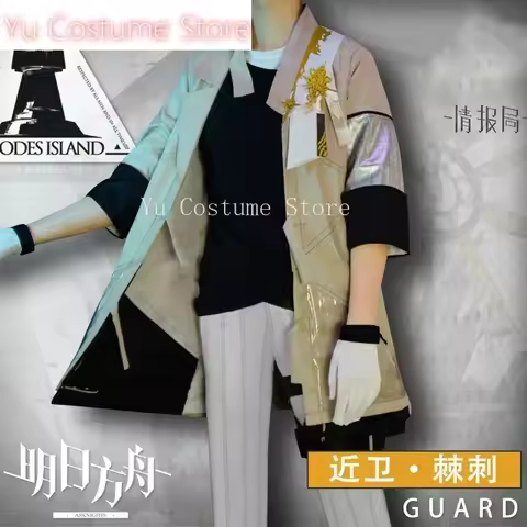 Anime! Arknights Thorns Guard RHODES ISLAND Daily Suit Handsome Uniform Cosplay Costume Halloween Ou