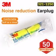 【50pcs/25pairs】3M 312-1250 Noise Canceling Earplugs Sleep Noise Insulation Learning Industrial Earpl