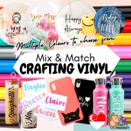 [SG Seller] Adhesive Vinyl Permanent Craft Transfer Tape Art Supplies Cricut Vinyl Name Sticker BOBO Balloon Stickers