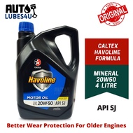 Caltex Havoline Mineral 20W50 4L - Caltex Car Engine Oil