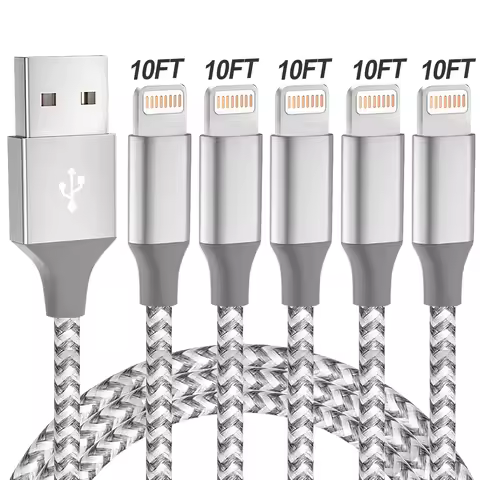 [MFi Certified]10FT USB-A to Lightning Fast Charging Cable Nylon Charger Cord For iPhone 14 13 12/pr