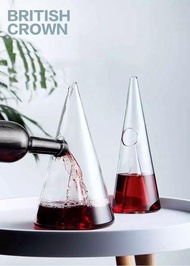 （需預訂）金字塔造型紅酒玻璃醒酒器 European Crown Wine Decanter Glass Hip Flask Wine Splitter Home Transparent Red Wine Quick Decanters Personality Creativity