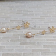 YU-CIAO 雙層花兒真珠耳飾