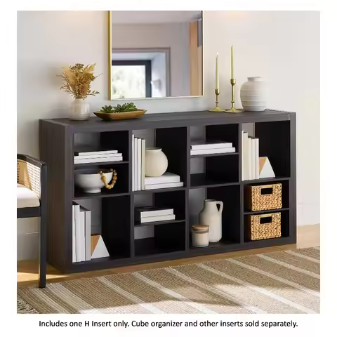 H Shelf Insert for Cube Organizers, Tobacco Oak