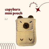 [PO] CAPYBARA POUCH CROCHET || DIGICAM CASE || NATSDIARY