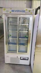 達慶餐飲設備 八里二手倉庫 二手直立滑門展示玻璃冷藏冰箱