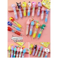 Mini Muti Ink Pen Cute Cartoon Stationary Children Day Christmas Gift