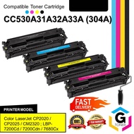 Compatible HP CC530A CC531A CC532A CC533A (304A) CMYK LaserJet Toner Cartridge