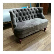 Sofa Santai Minimalis - Kursi Sofa Nonton TV Warna Abu abu