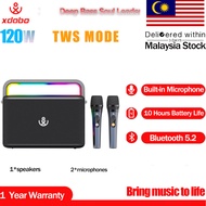 XDOBO NUT 120W Wireless Bluetooth subwoofer handle speaker A fun karaoke speaker set with two microp