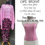 Pristia Brukat Batwing Suit and Women's Free Kemben Batik Wrap Skirt