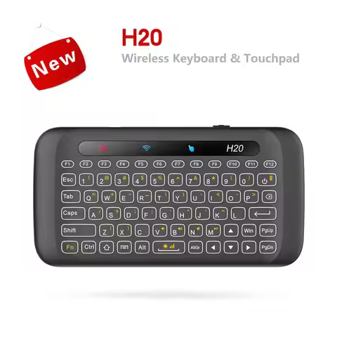 Mini H20 Wireless Keyboard with Backlight Touchpad 2.4GHz Air Mouse IR Leaning Remote Control for An