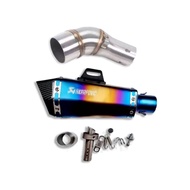 คอท่อ Kawasaki KSR วัสดุแสตนเลสเกรด304 + ปลายท่อ Akrapovic ฟรีแคทลดเสียง มีสีให้เลือก