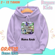 Dude THEFT WARS GAME CHILDREN'S HOODIE FREE CHILDREN'S NAME - DUDE THEFT WARS 2 CHILDREN'S SWEATER J