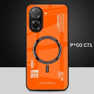Case For Poco C71 - Softcase Glass Kaca Poco C71 - Casing Glass Kaca Poco C71