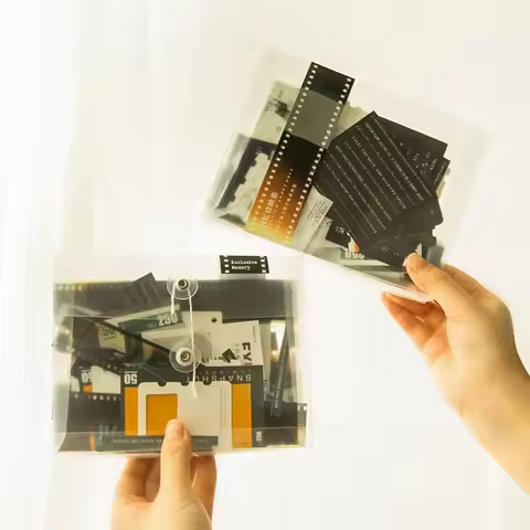 94pcs/pack Memory Film Series Movie Theme Material Pack, Vintage Film & Art Journal Sticker Decor