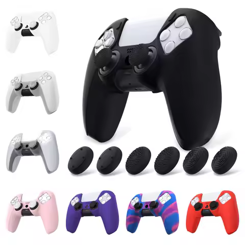 PlayVital Dockable Model Silicone Cover Skin for ps5 Wireless Controller, Pure Series Soft Anti-Slip