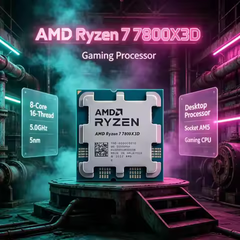AMD Ryzen 7 7800X3D AM5 CPU 5nm 5.0GHz Eight-Core Sixteen-Thread 96M Cache Processor