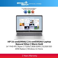 HP 14-em0299AU | em0305AU Laptop - 14" IPS/R3-7320U/8GB D5/512GB SSD/Radeon/Win11 Home