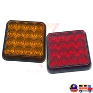 Shiliduo LED FLASH LAMP SD-6003 12V/ 24V RED Yellow SQUARE CAR AND TRUCK TRAILER LORRY TRUCK LIGHT TAIL LAMPU BERKELIP