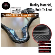 Honda Jazz/Fit GE Ge6 Ge8 2008-2014 Stream RN Steering Wheel Panel Carbon Fiber Trim Cover C