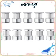 MURRAY 10Pcs GT2 Idler Pulley, Aluminum Bore 3mm GT2 Timing Belt Idler Pulley, GT2 Pulley 6mm Width 