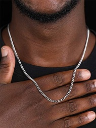 時尚流行男士簡約鏈條項鍊不銹鋼朋克嘻哈風格適合珠寶禮物和時尚外觀