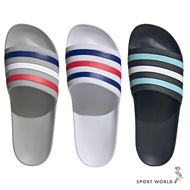 Adidas Waterproof Slippers Men's Shoes ADILETTE AQUA Gray/White/Blue [Sports World] HQ2447/HQ2448/HQ