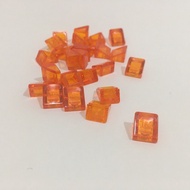 Lego Original 1x1x2/3 Transparent Orange Roof Tiles ( 1 piece )
