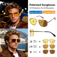 Cyxus Polarized night vision photochromic sunglasses, double bridge, unisex for driving, lenses: TAC