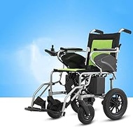 Fashionable Simplicity Wheelchairs Electric Powered Wheelchair Folding Lightweight 15Kg Green