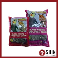 Emas 10 Black Stripe Sunflower Seed 350g/1kg - Kuaci Makanan Hamster Bird Food Bengy Snacks Treat Fe