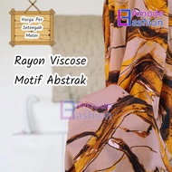 Abstract Pattern Viscose Rayon Fabric