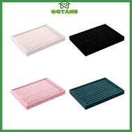 QQ* Jewelry Organiser Tray with Velvets Lining Necklace and Rings Storage Container