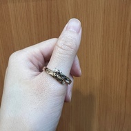 Chanel 750米金白K金2點鑽Coco Crush Toi Et Moi雙圈戒指J11971