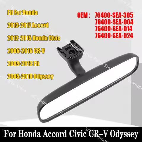 Interior Rear View Mirror For Honda Accord 13-17 / Civic 12-15 / CR-V 06-16 / Odyssey 76400-SEA-004