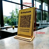 Ukiran gambar, QR Code dan sebagainya pada kayu secara laser engrave