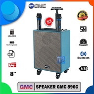 Speaker aktif portable GMC 896C + 2 mic wireless. USB, Bluetooth