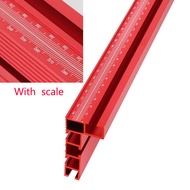 40CM 75 Type Red Aluminum Profile Router Fence Multi T-Track Table Saw Fence Woodworking T-Slot Mite