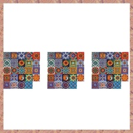 (QCMY) 72PCS Self Adhesive Mosaic Brick Tile 3D Sticker Kitchen Bathroom Wall Stickers -15x15cm