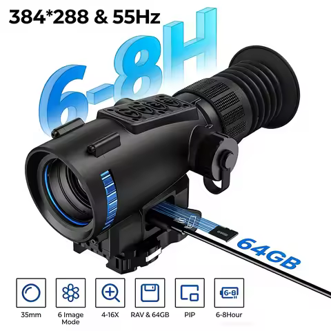 GOYOJO GRL335/GRL335 Thermal Scope for Hunting, 384x288 Thermal Vision Riflescope, Thermal Night Vis