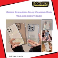 Oppo Realme Shine Diamond Jelly Camera Pro Transparent Case 9i A76 A96 A3s A12e A5s A7 A12 F9 2 Pro