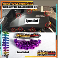 REAL TITANIUM GR5 CLICK 125/150/ADV 150/PCX 150 AIRBOX BOLTS SET (7pcs) GR5 GR5 SCREW