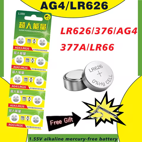5-50Pcs SR626SW AG4 LR626 377A V377 1.5V Button Cell Batteries High Capacity Alkaline Watch Batterie